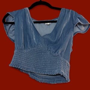 BLUE VELVET AERIE CROP TOP